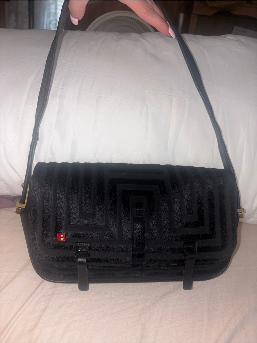Bally vintage pony hair shoulder bag